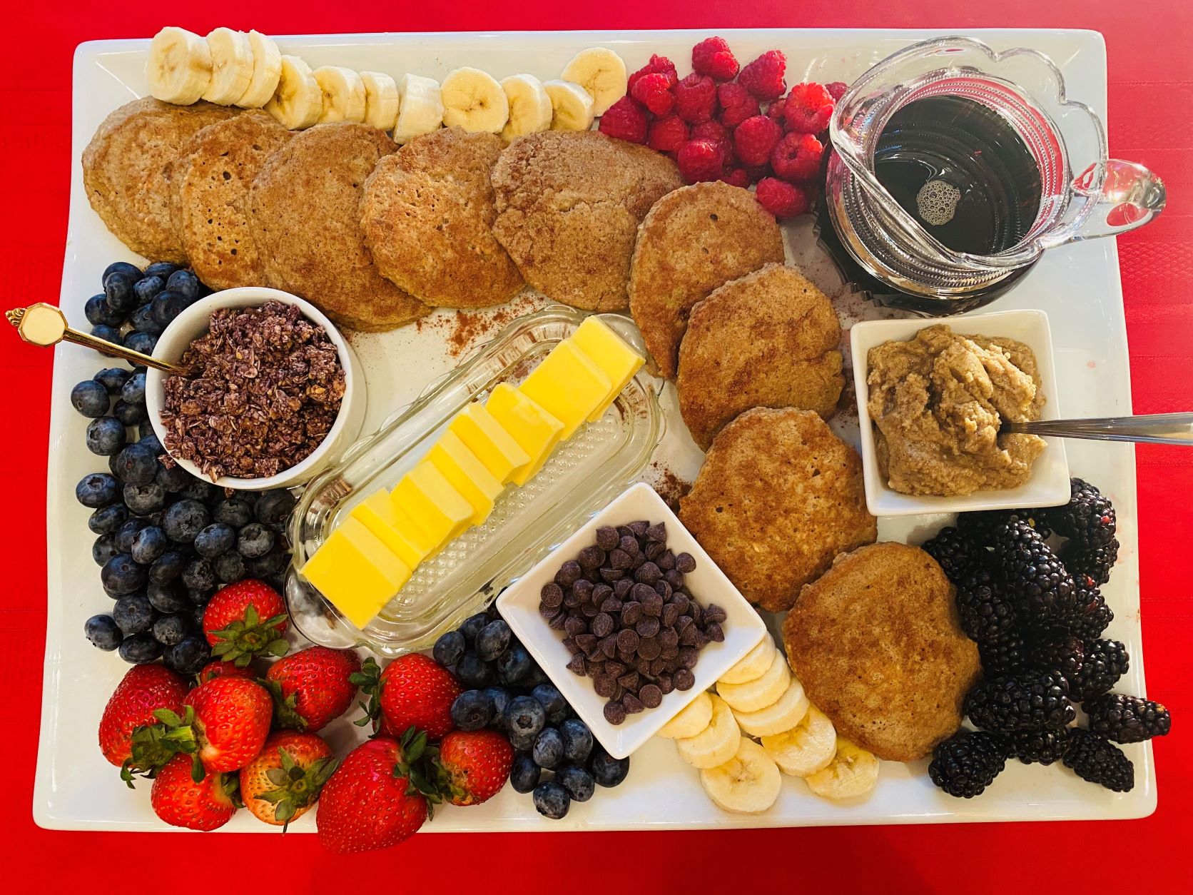 Oatmeal Pancake Brunch Board