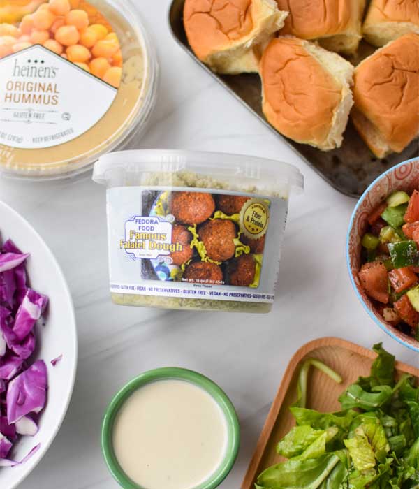 Falafel Sliders with Tahini Slaw