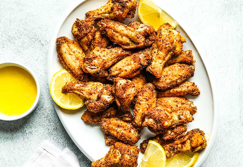 Lemon Pepper Baked Wings
