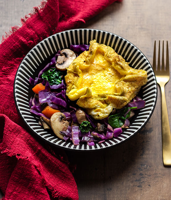 Colorful Egg Breakfast Bowl