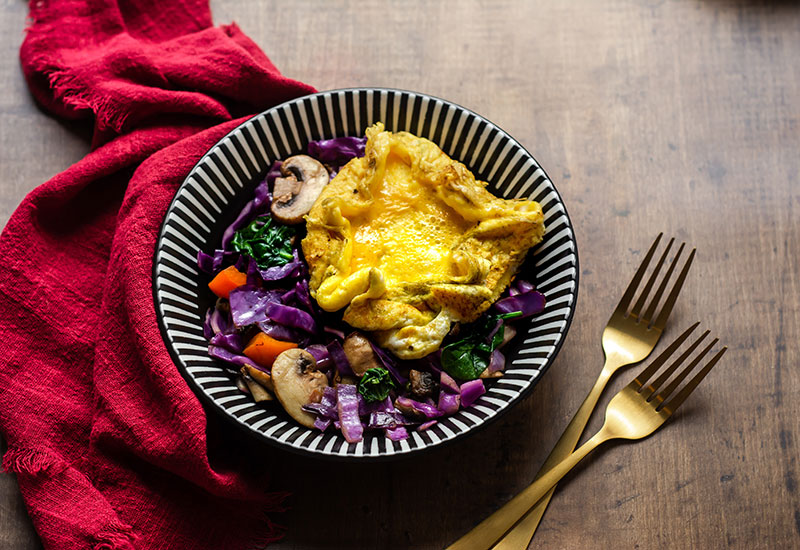 Colorful Egg Breakfast Bowl