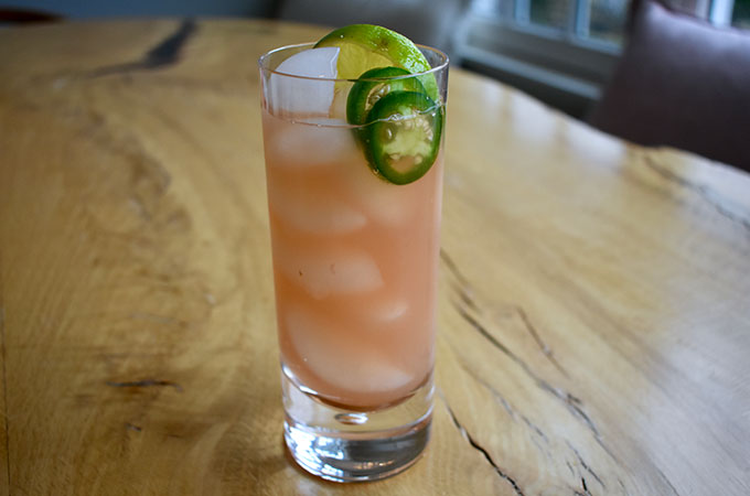 Grapefruit Jalapeno and Lime Sprtizer