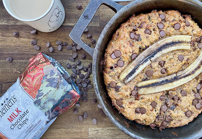 Healthy Skillet Banana Bread