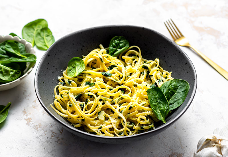5-Ingredient Spinach Parmesan Pasta