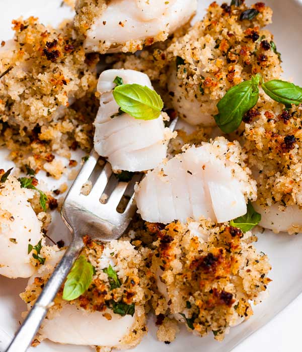 Baked Parmesan Panko Scallops