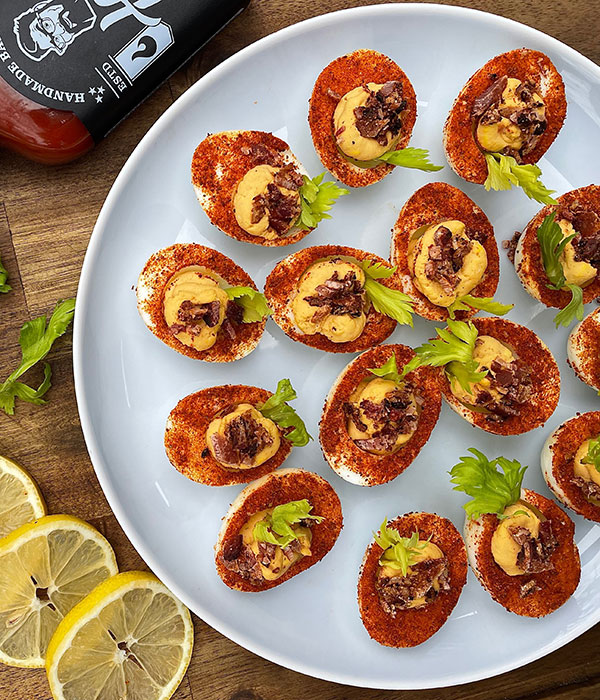 Bloody May Deviled Eggs