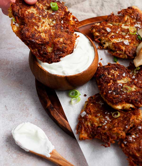 Pierogi and Potato Pancake Platter