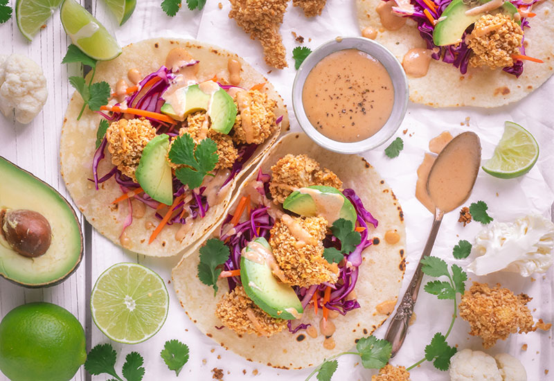 Bang Bang Cauliflower Tacos