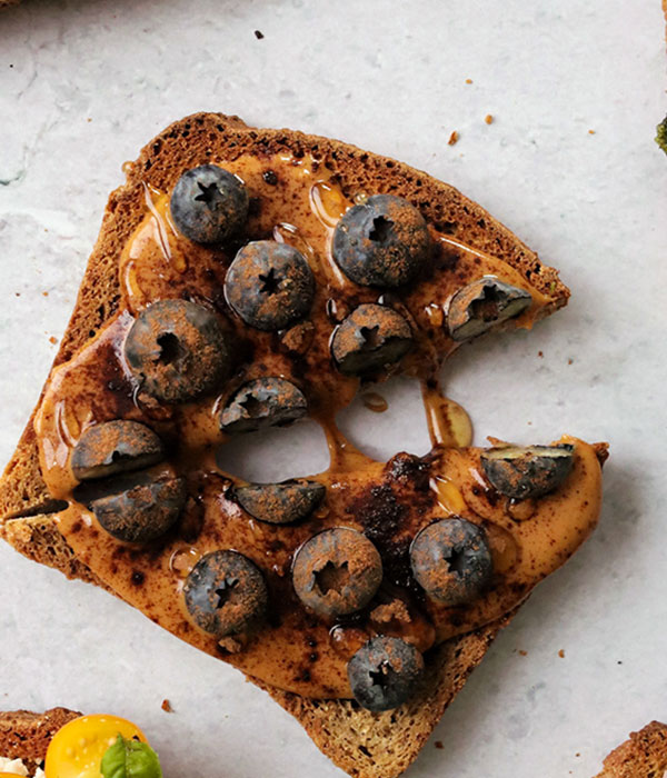 Blueberry Peanut Butter Toast