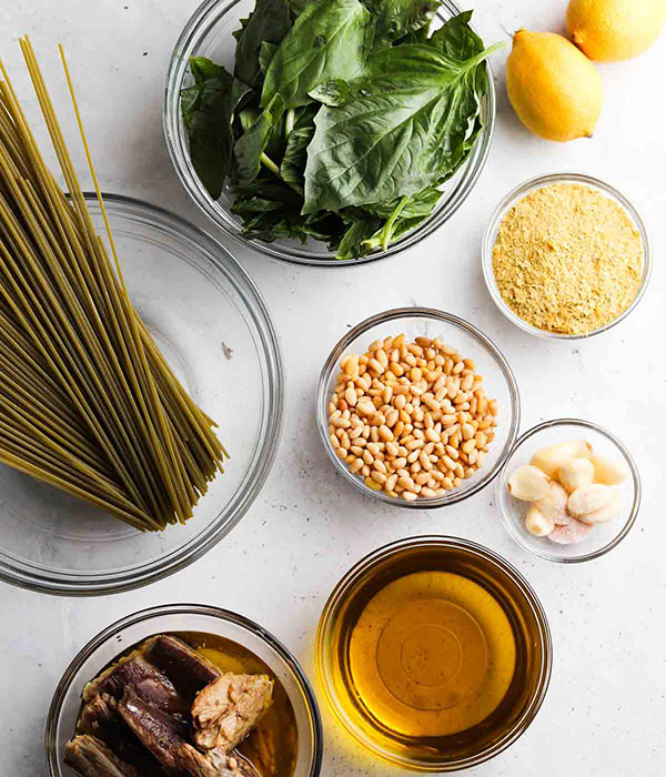 Mackerel Pesto Pasta Ingredients