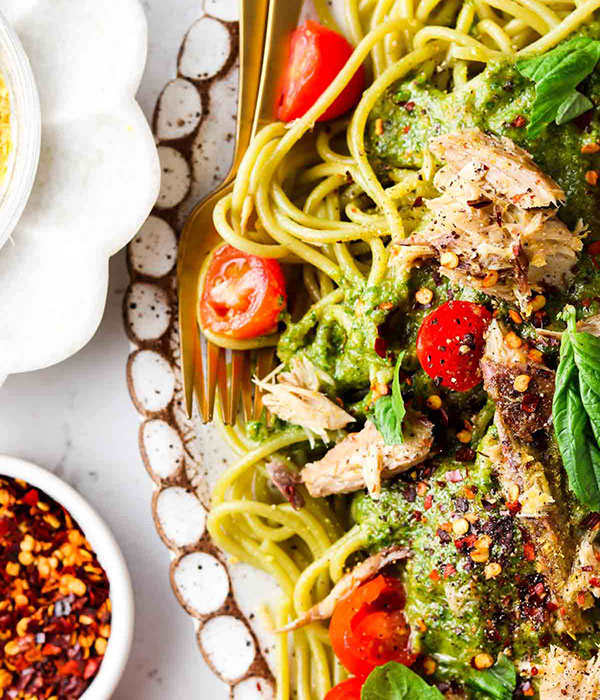 Mackerel Pesto Pasta