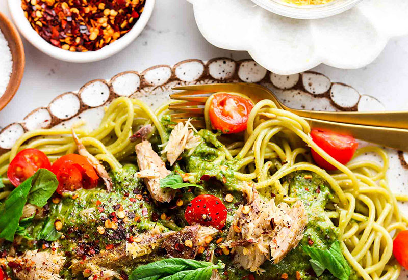 Mackerel Pesto Pasta