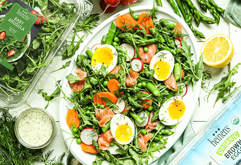 Smoked Salmon Salad with Lemon Dill Dressing