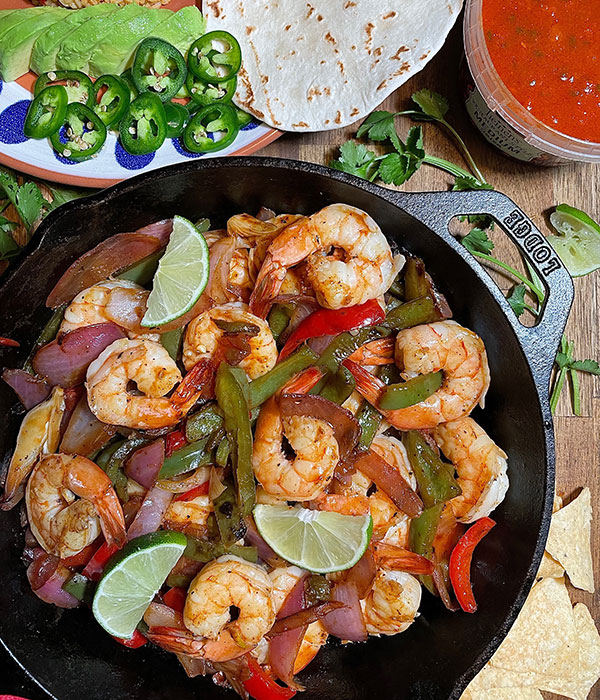 Zesty Shrimp Fajitas