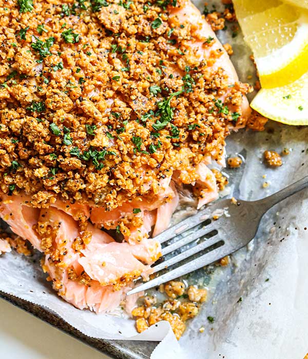 Parmesan Crisp Baked Salmon