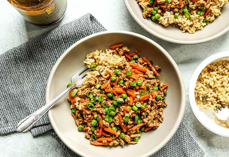 15-Minute Teriyaki Turkey Bowls