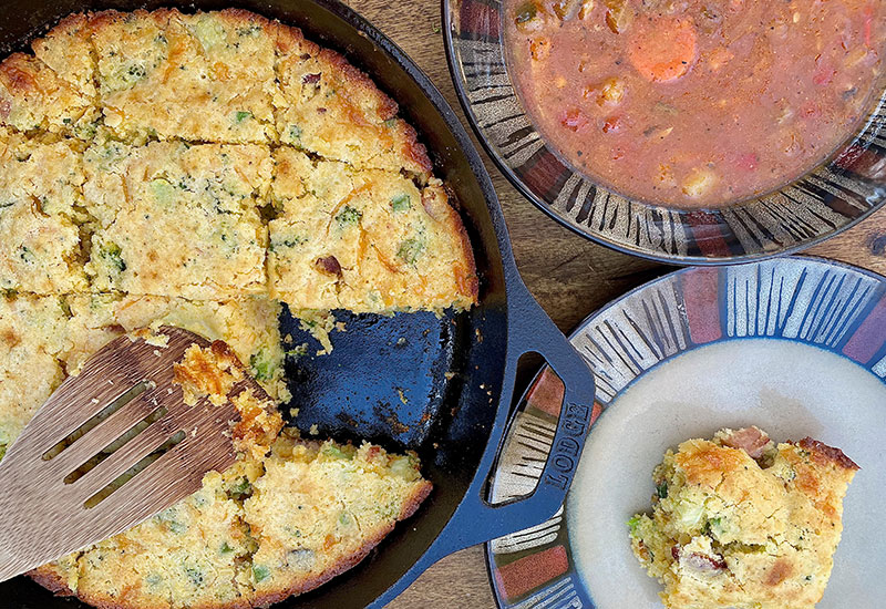 Ham & Broccoli Cornbread