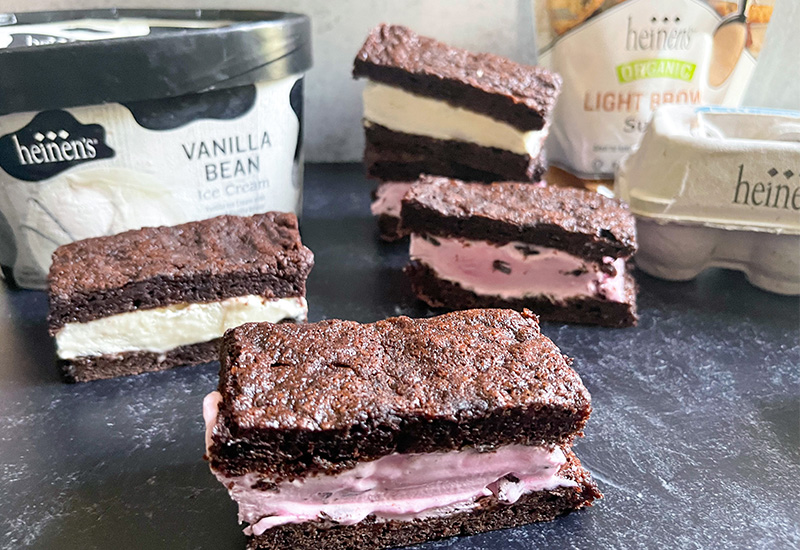 Brownie Ice Cream Sandwiches