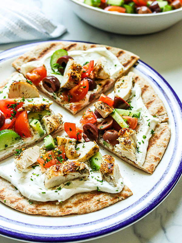 chicken pita pizza