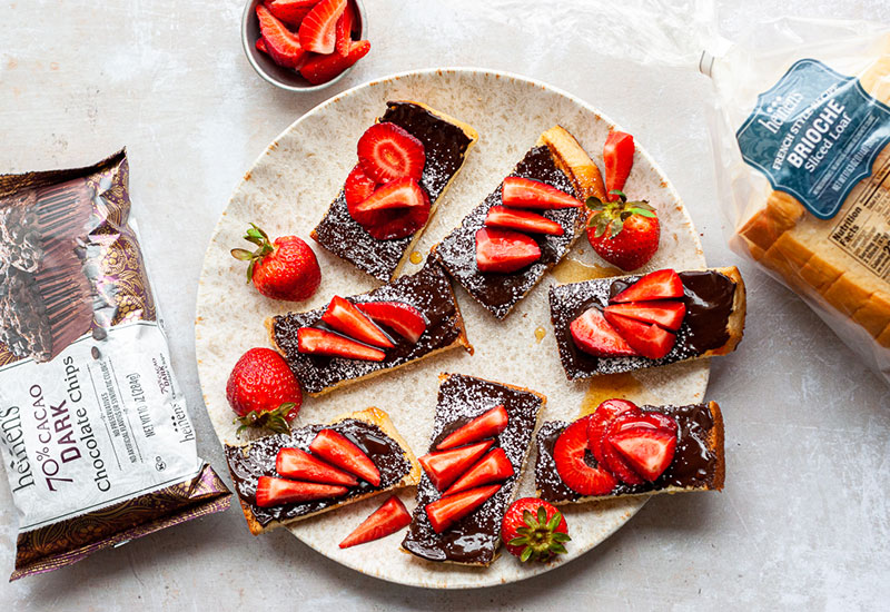 Chocolate Strawberry Crostini