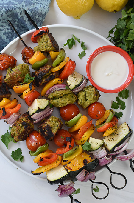 Falafel vegetable Kabobs