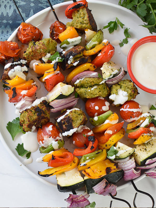 Falafel Vegetable Kabobs