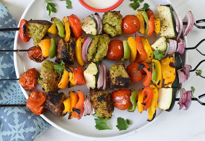 Falafel Vegetable Kabobs