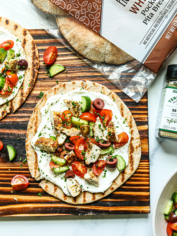 chicken pita pizza
