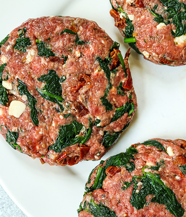 spinach and feta greek burger