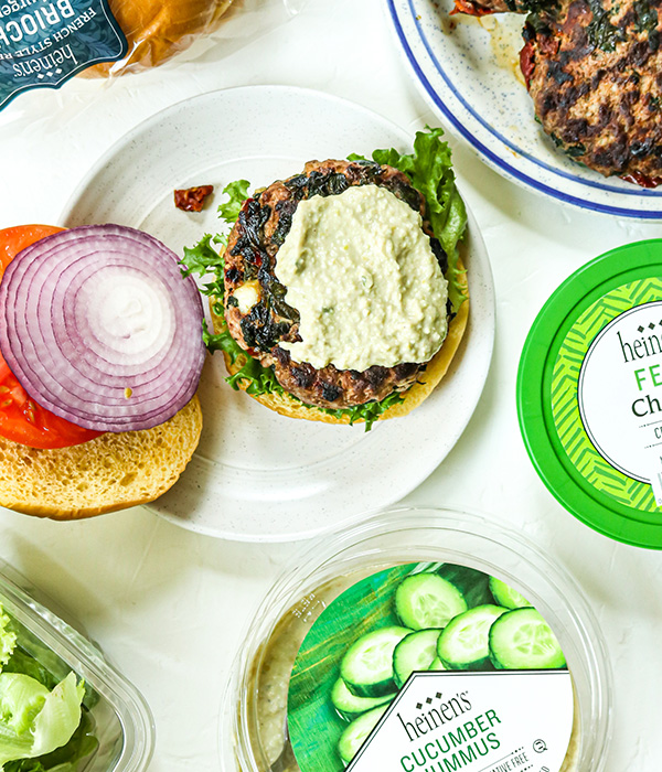 spinach and feta greek burger