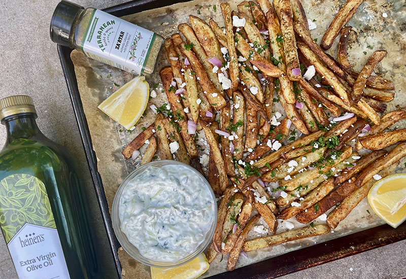 Greek Fries with Tzatziki