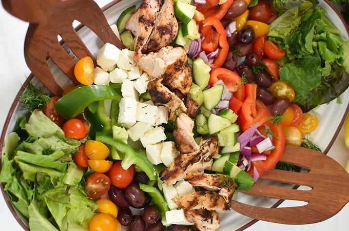 Grilled Chicken Greek Salad
