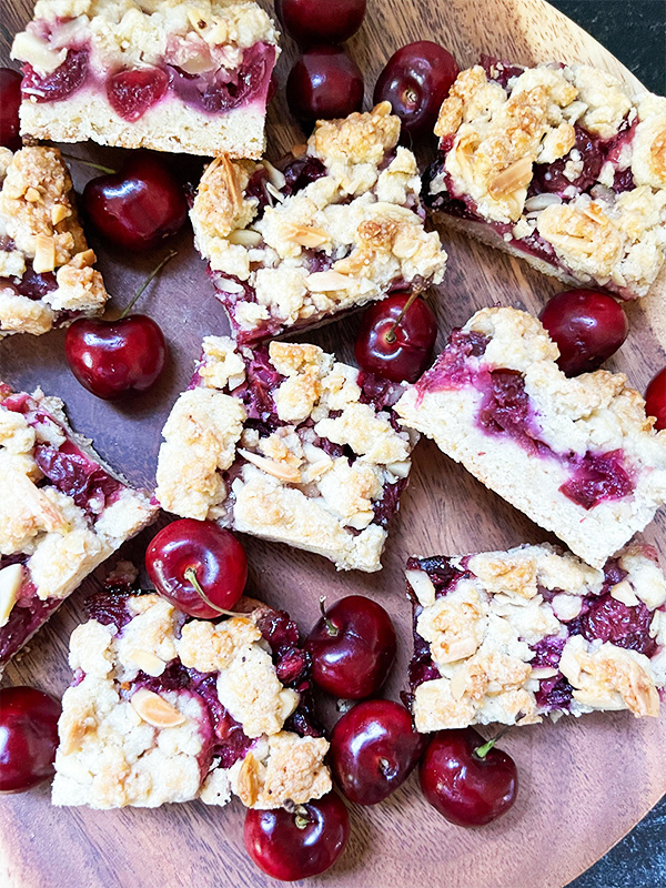 Sour cherry almond bars