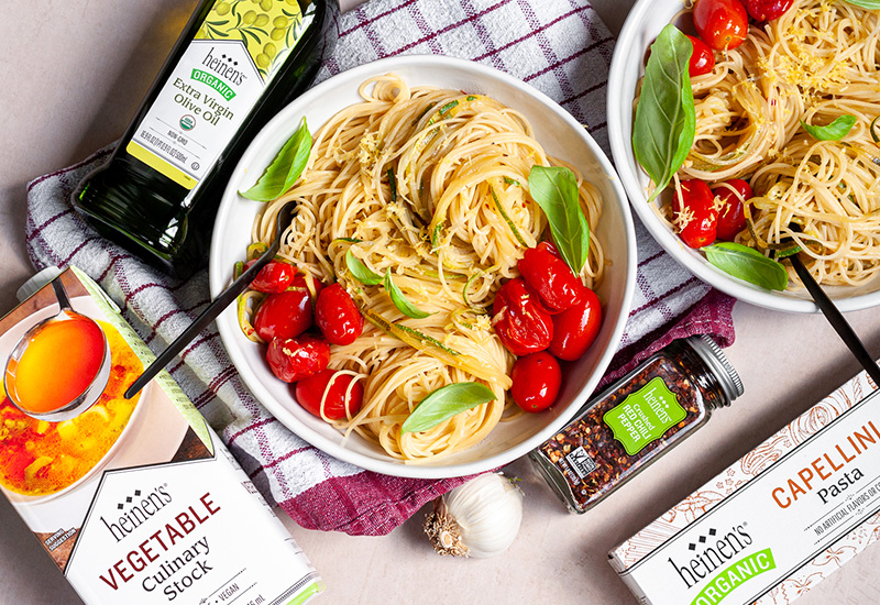 Zucchini, Tomato and Lemon Pasta