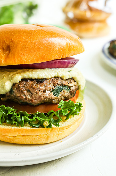 spinach and feta greek burger