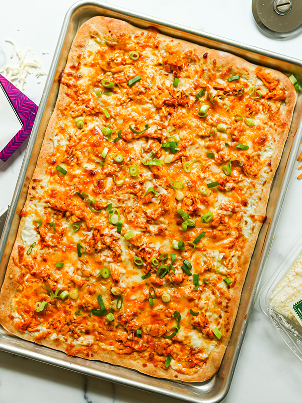 Buffalo Chicken Sheet Pan Pizza,