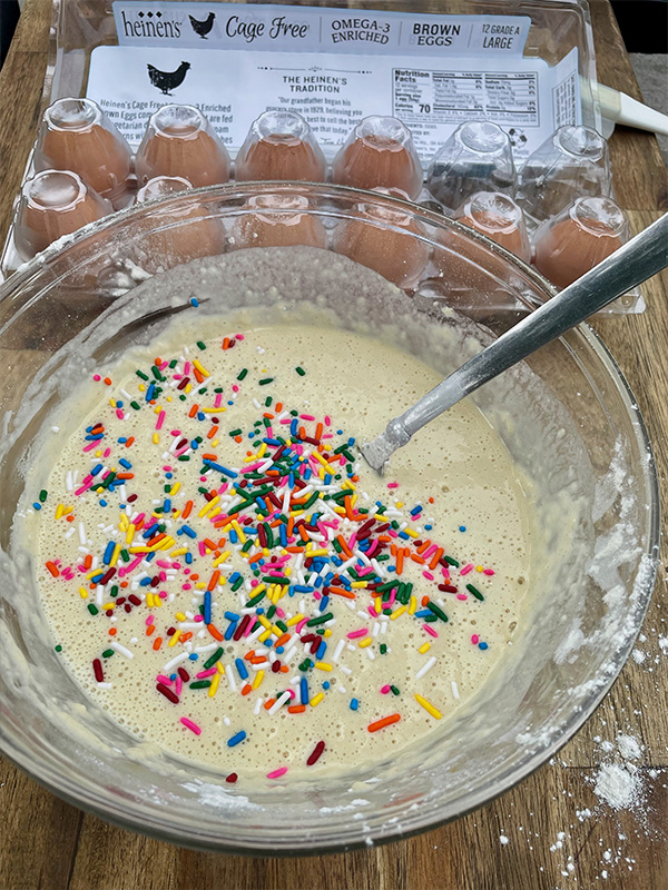 Funfetti Bacon Pancake Dippers