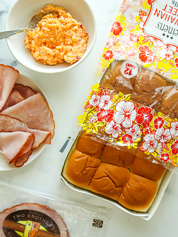 Ham and Pimento Cheese Hawaiian Rolls