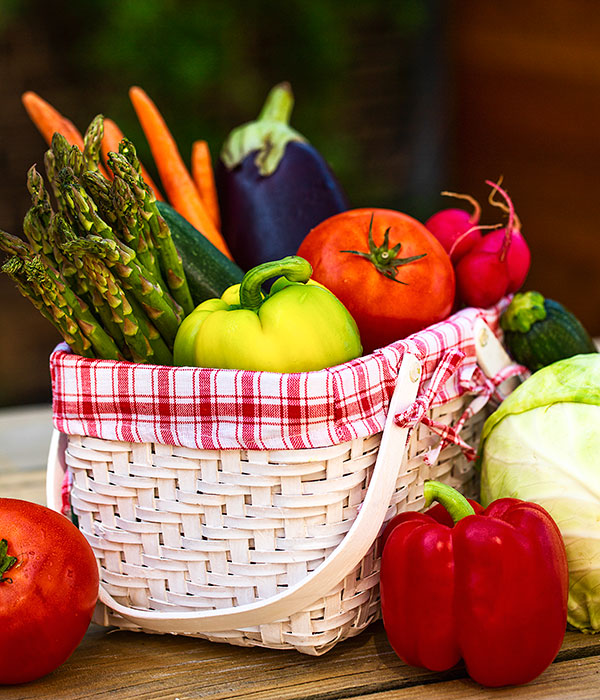 Local Produce in a Basket