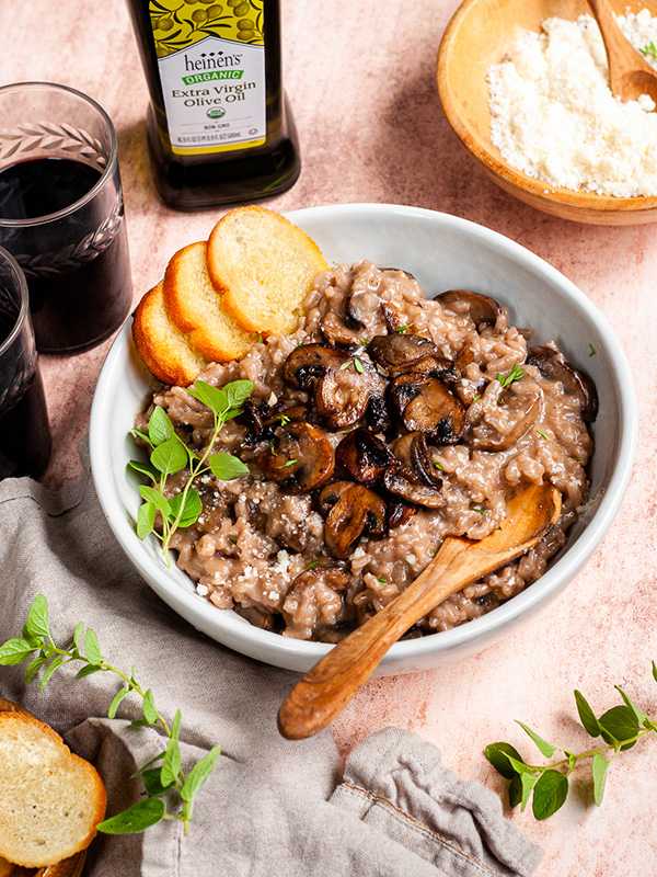 Red Wine Mushroom Risotto