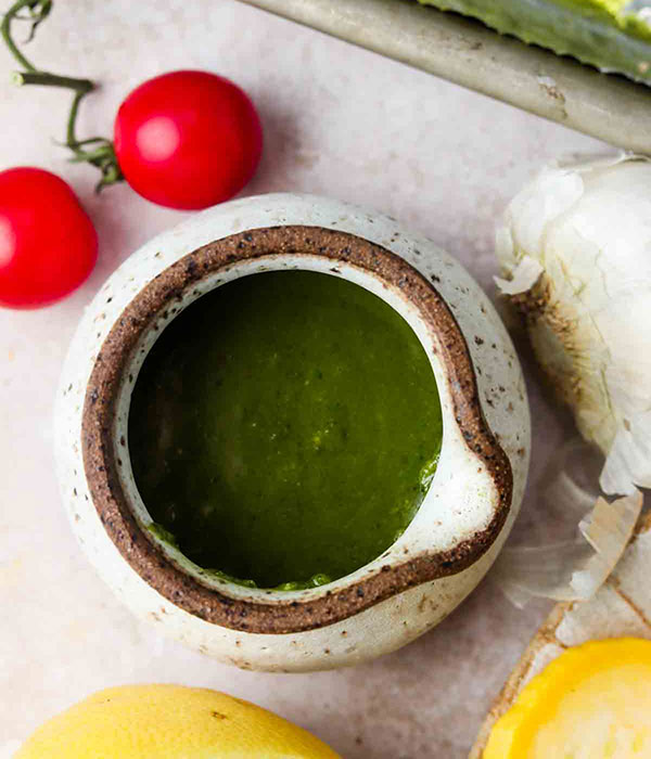 Kale Pesto with Roasted Cod