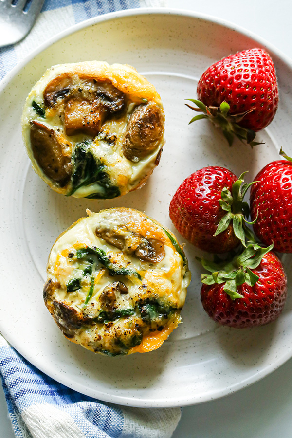 mushroom spinach egg white bites