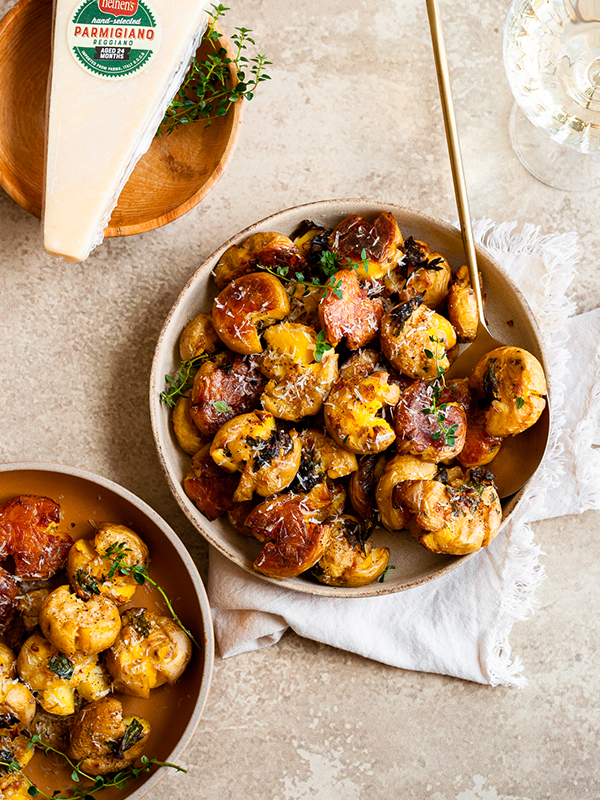 garlic smashed potatoes