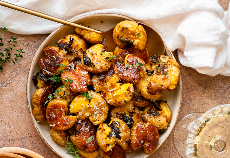 Garlic Smashed Potatoes