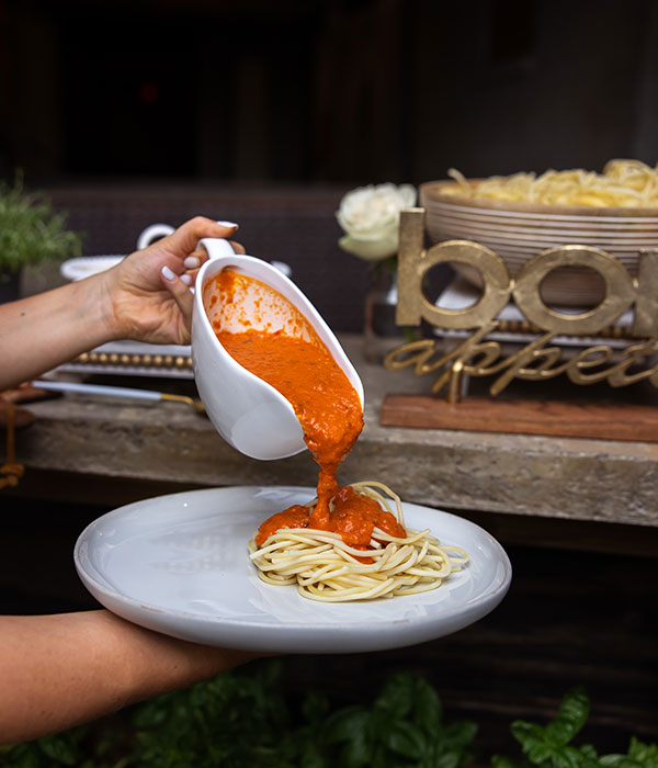 Sauce Pour on Pasta