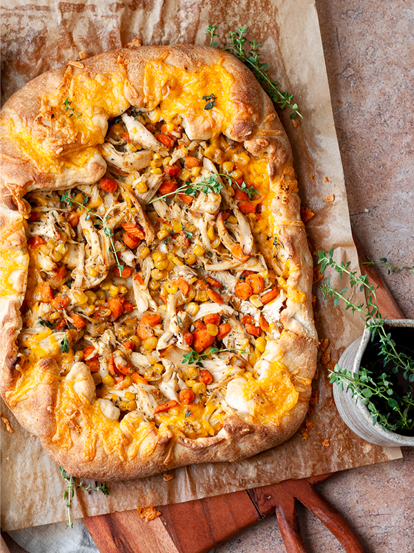 Chicken Pot Pie Pizza