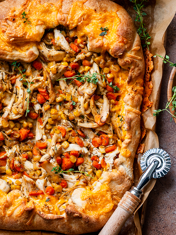 Chicken Pot Pie Pizza