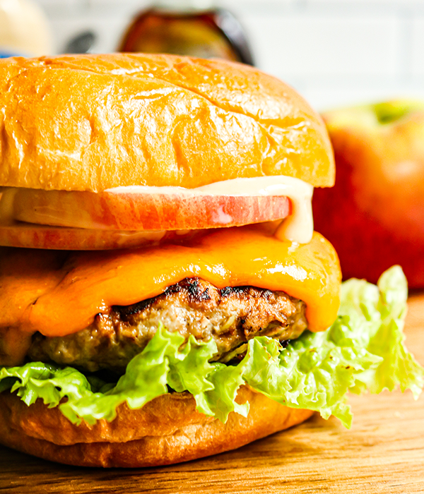 Apple Cheddar Turkey Burger