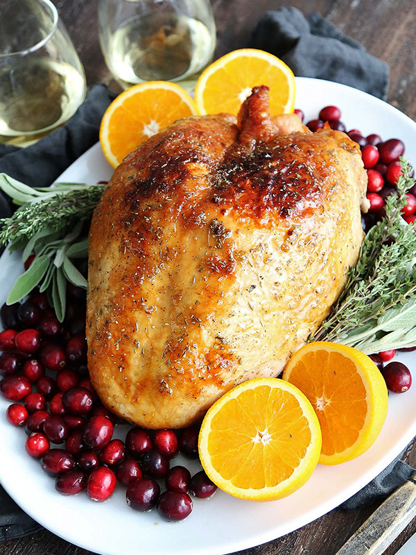 Maple and Mustard Glazed Turkey Bone-In Turkey Breast