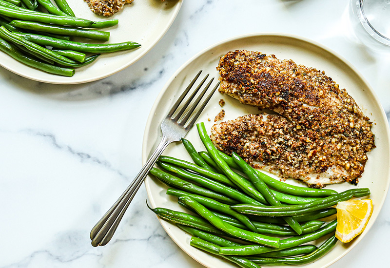 Sage and Pecan Crusted Tilapia